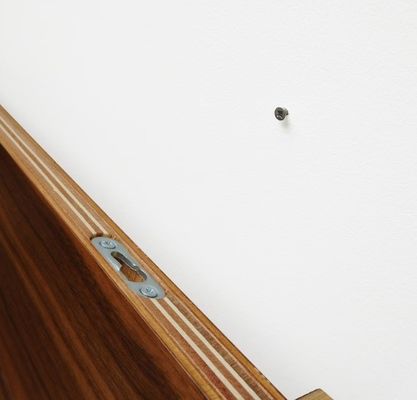 Moderni scaffali in legno a bordo arrotondato OEM scaffale galleggiante a bordo a noce curva per la casa