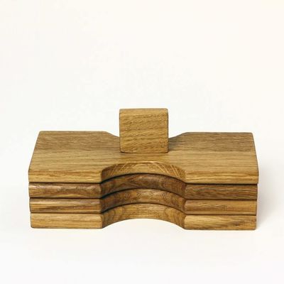 Vaso di spezie personalizzato con forma con alto contenitore di spezie in legno con scatola di imballaggio di spezie