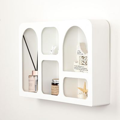 Decorazione da parete in stile moderno nordico Boho Logo personalizzato Mensola galleggiante con deposito