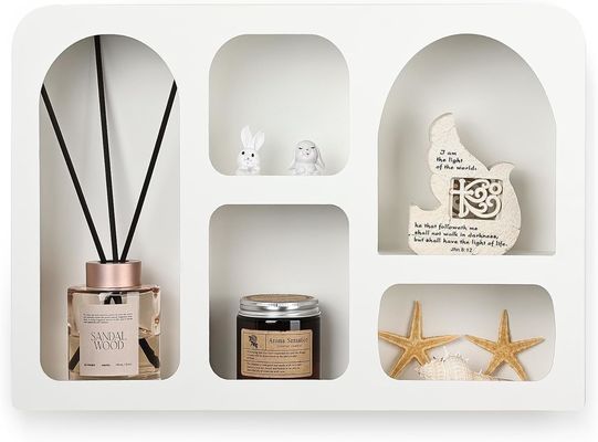 Decorazione da parete in stile moderno nordico Boho Logo personalizzato Mensola galleggiante con deposito