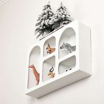 Decorazione da parete in stile moderno nordico Boho Logo personalizzato Mensola galleggiante con deposito