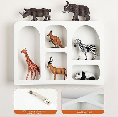 Decorazione da parete in stile moderno nordico Boho Logo personalizzato Mensola galleggiante con deposito