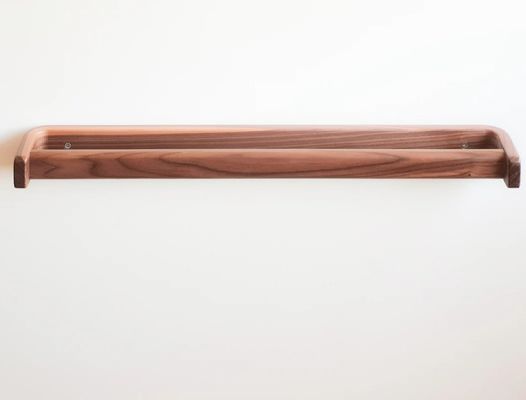 Mensola per asciugamani in bagno Bar di asciugamani in legno artigianale Ferrovia per asciugamani in noce non pieghevole