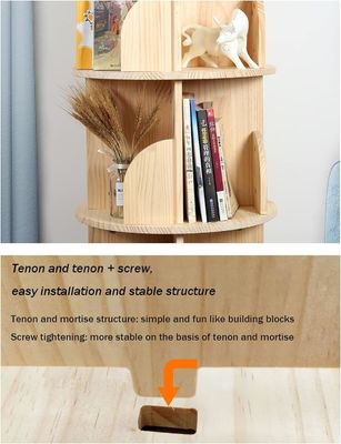 3-5 Livello rotante per bambini per bambini in generale in libreria bianca