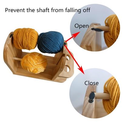 Tenitore di filati di legno a doppia rotazione per la maglieria a crochet Dispensatore a sfere di filati artigianali