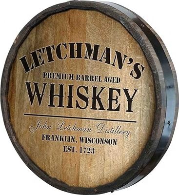 Verniciatura Stampa Manipolazione Barile di legno Decorazione della parete Segno di barra per vino e birra