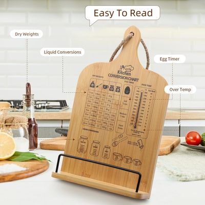 Codice da cucina a livello singolo con grafico di conversione delle misure