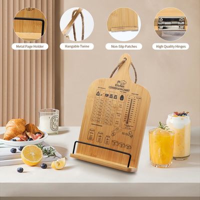 Codice da cucina a livello singolo con grafico di conversione delle misure