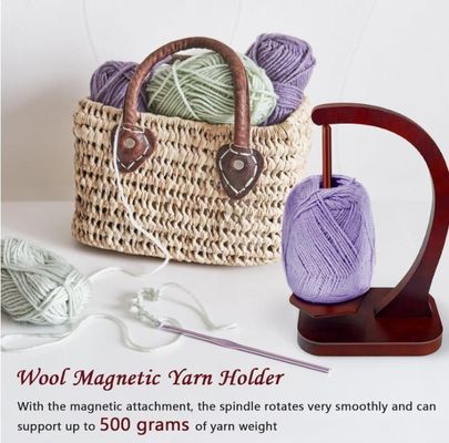 Meccanismo di tornitura magnetico in metallo Spinner di filati di legno per la maglieria e l'incrocio