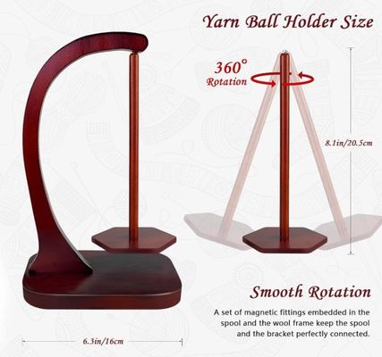 Meccanismo di tornitura magnetico in metallo Spinner di filati di legno per la maglieria e l'incrocio