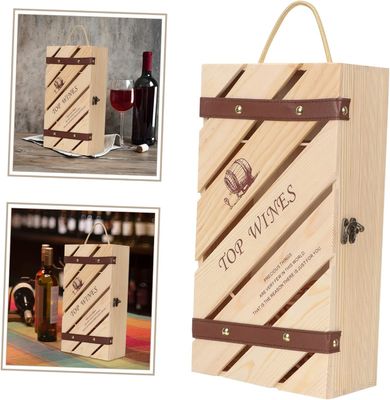 Logo personalizzato Acceptabile Cassa di vino in legno per bottiglia di vino rosso Box contenitore regalo