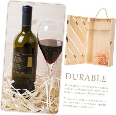 Logo personalizzato Acceptabile Cassa di vino in legno per bottiglia di vino rosso Box contenitore regalo