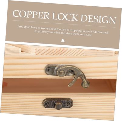 Logo personalizzato Acceptabile Cassa di vino in legno per bottiglia di vino rosso Box contenitore regalo