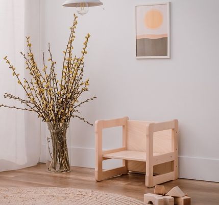 Logo personalizzato Funzione di risparmio di spazio 202406 Poltrona Montessori in legno multifunzionale