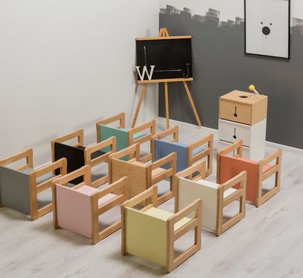 Logo personalizzato Funzione di risparmio di spazio 202406 Poltrona Montessori in legno multifunzionale