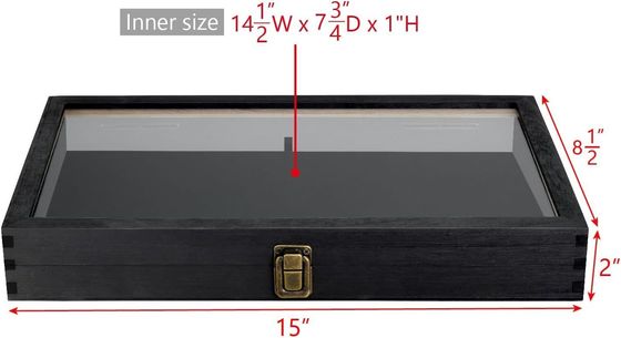 Taglia personalizzata Logo colore gioielli in legno Display Box di stoccaggio con coperchio in legno massello