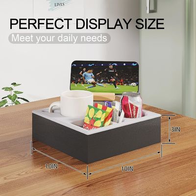 Acqua resistente anti-discarica di legno divano porta tazze vassoio per letto divano organizzatore fatto a mano