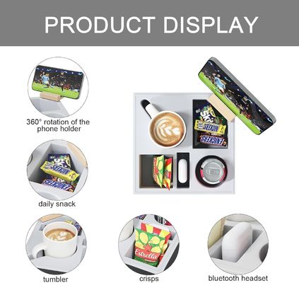 Acqua resistente anti-discarica di legno divano porta tazze vassoio per letto divano organizzatore fatto a mano