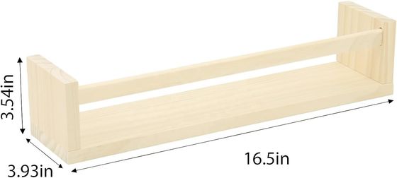 Mensole galleggianti in legno massello per il ripostiglio a parete e organizzatore di stanze per bambini