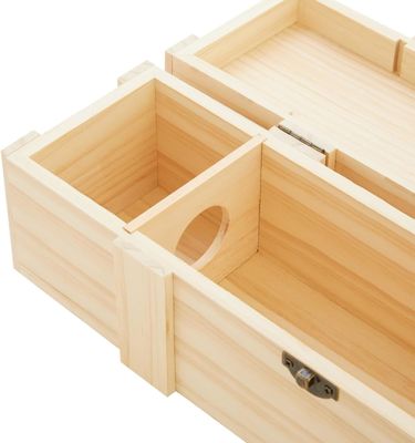 Bottiglie divise o demi di vino Scatola di vino in legno massello 13.8X3.9X3.9 pollici con logo personalizzato
