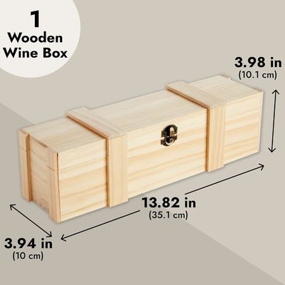 Bottiglie divise o demi di vino Scatola di vino in legno massello 13.8X3.9X3.9 pollici con logo personalizzato