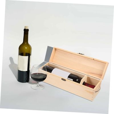 Disegno di chiusura scatola regalo di vino in legno unico in legno massello per altri regali artigianali