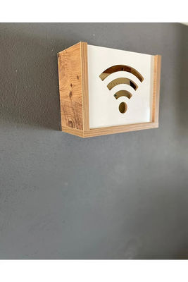 Router a muro coperto Nascondere modem Internet Storage con box Wifi in legno