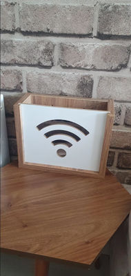 Router a muro coperto Nascondere modem Internet Storage con box Wifi in legno