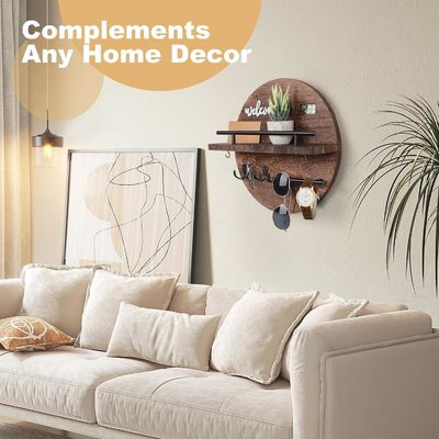 Porta chiavi in legno in stile moderno per il muro risparmiare spazio e aggiungere fascino all'ingresso corridoio cucina ufficio