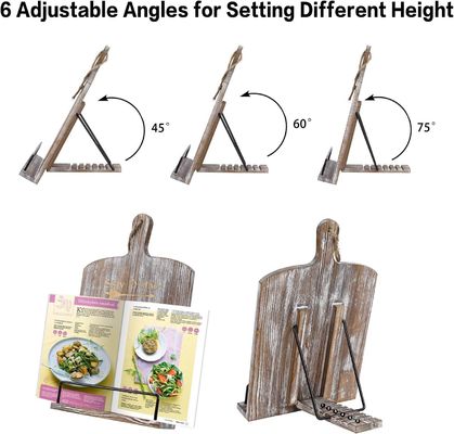 Mensola di lettura in legno Mensola di calendario con telaio in legno massello e campione gratuito