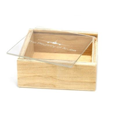Logo personalizzato, marchio, scatola di legno accettabile con coperchio scorrevole 10x10x3.8cm