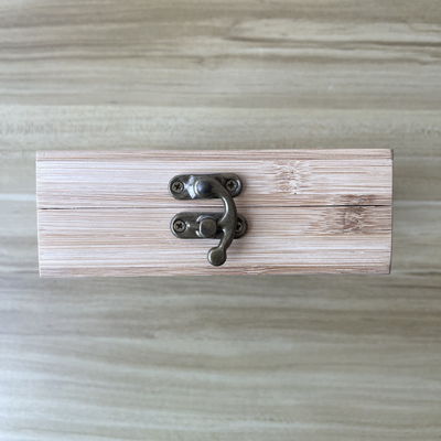 12.8x12.8x4.5cm Promozione Logo inciso su misura Scatola regalo in bambù per altri regali artigianali