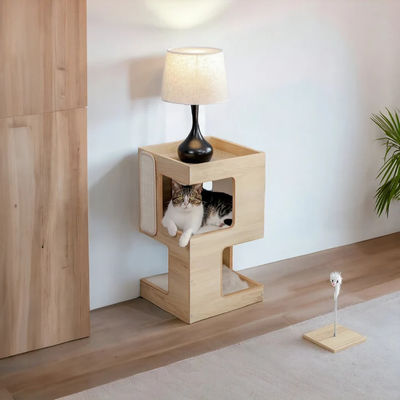 Forma personalizzata Gatto arrampicarsi Scratcher Albero di giocattoli Moderni regali in legno per animali domestici per Cat House