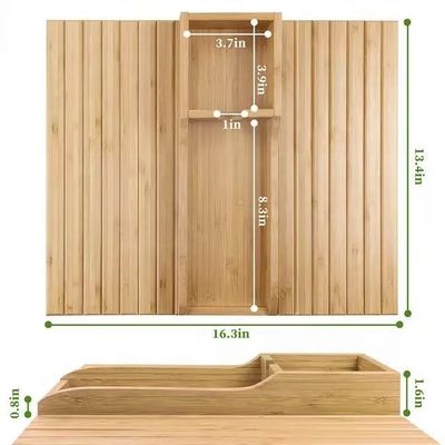 Soggiorno Divano rettangolare vassoio ripiegabile Divano di bambù sottopiano con blocchi di taglio