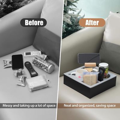 Divano in legno di silicone Caddy organizzatore per divano impermeabile auto accetta ordini personalizzati