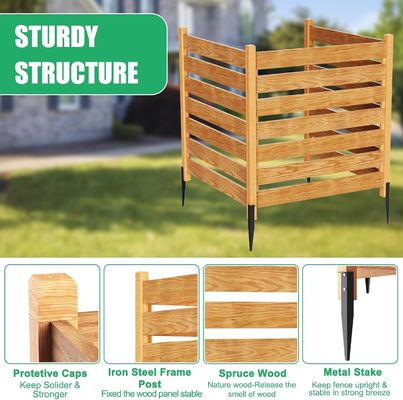 Piatti di metallo schermi di privacy a 3 pannelli pannelli di recinzione per condizionatori d'aria Logo personalizzato