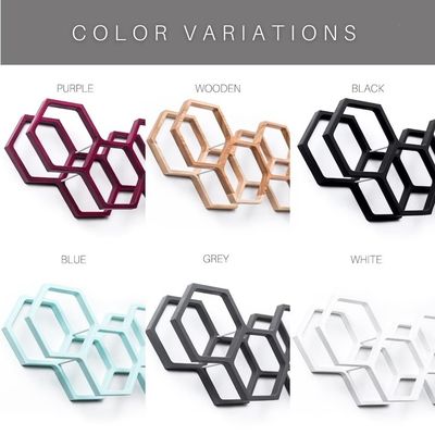 Scatola di rivestimento in legno per servizi igienici con ripiano a parete per tessuti in design Honeycomb