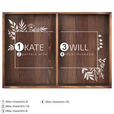 Scatola di legno personalizzata per anniversario e regalo di nozze