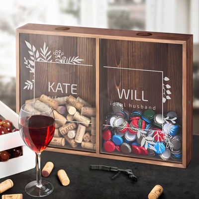 Scatola di legno personalizzata per anniversario e regalo di nozze