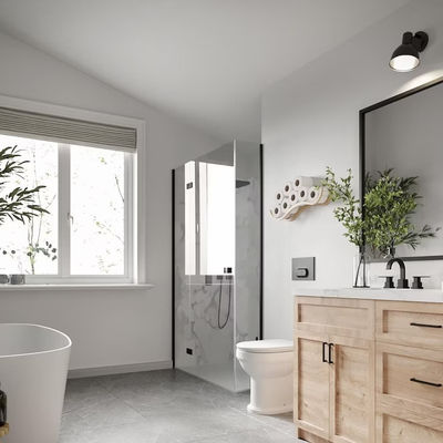 Logo personalizzato Acceptabile Armadio in legno Porta carta igienica Mensola per bagno