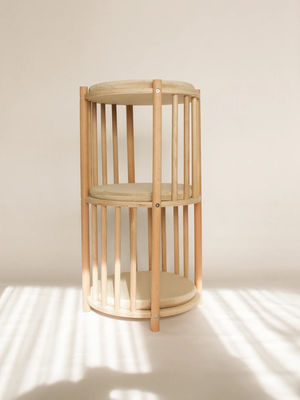 Funzione Risparmia spazio Legno massello Gattino nido 2 Livello Cat Arredamento Albero Casa gatto Cova Letto