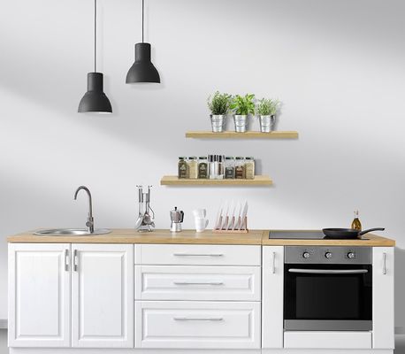 60.96cm x 22.86cm Mensole galleggianti in acero Set di 2 per contenere elettrodomestici