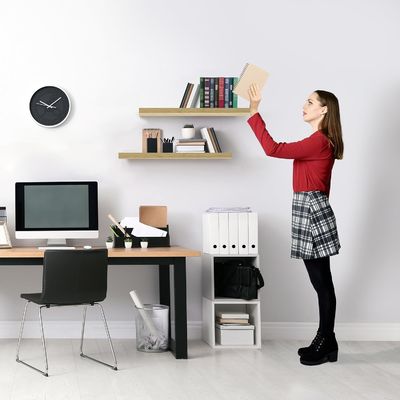 60.96cm x 22.86cm Mensole galleggianti in acero Set di 2 per contenere elettrodomestici