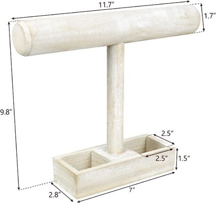 Salotto Display per gioielli in legno T-Bar con vassoio di 2 compartimenti
