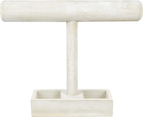 Salotto Display per gioielli in legno T-Bar con vassoio di 2 compartimenti