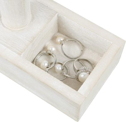 Salotto Display per gioielli in legno T-Bar con vassoio di 2 compartimenti