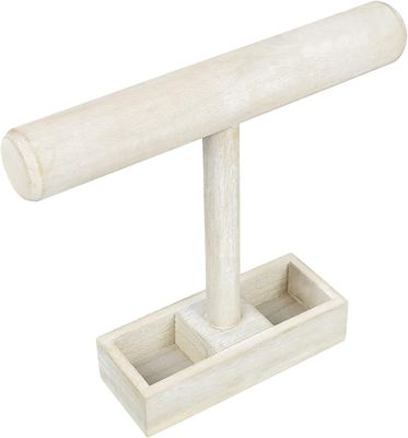Salotto Display per gioielli in legno T-Bar con vassoio di 2 compartimenti