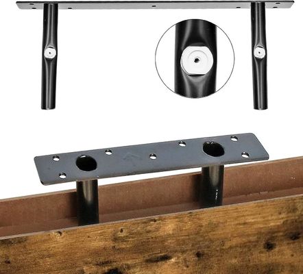 Logo personalizzato Set di 2 ripiani da bagno marroni rustici Ripiani galleggianti per bagno