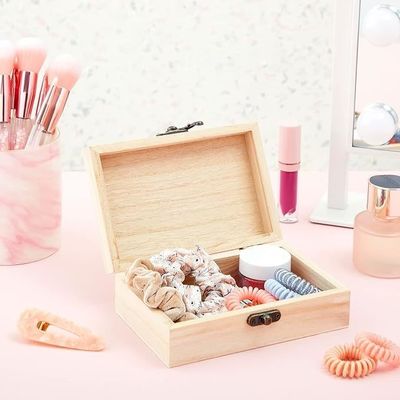 6 Imballate Cappelle anteriori Chiusure a cerniera Scatole in legno non finite per artigianato regalo