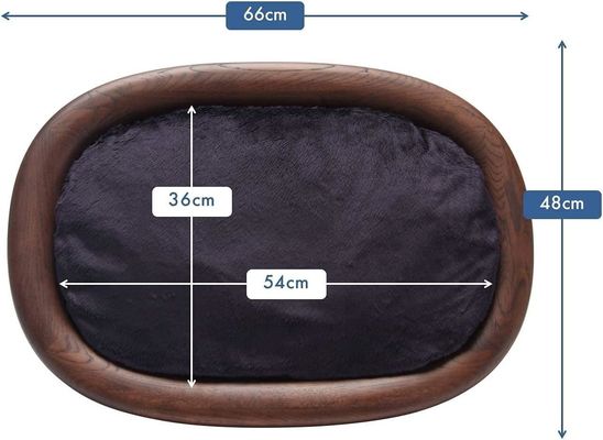 Letto per animali da compagnia rettangolare in scatola di legno semplice con design antiscivolo e struttura di cura facile